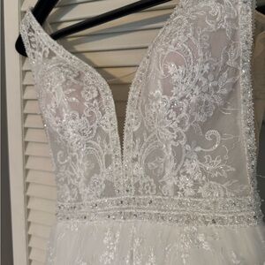 David Tutera White Lace Wedding Dress